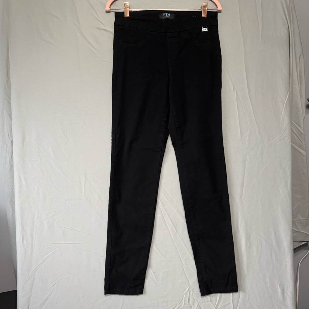 FDJ Womens Jeggings Black Size 8 Skinny Edgy Baddie Biker Goth Office Career